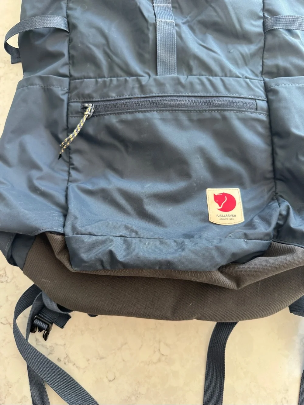Fjallraven Rolltop Backpack Navy Waterproof Laptop Travel Hiking Bag Sweden